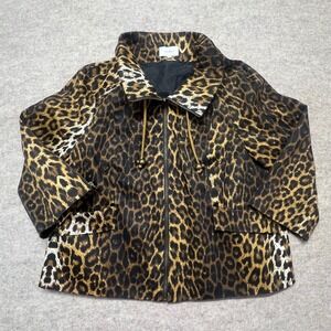 Neiman Marcus Exclusive Leopard Print Zip Up Jacket Women's‎ XL